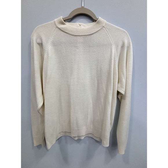 By Design Sweaters - By Design Cream Knit Sweater Women's L Crew Neck Long Sleeve Pullover Top